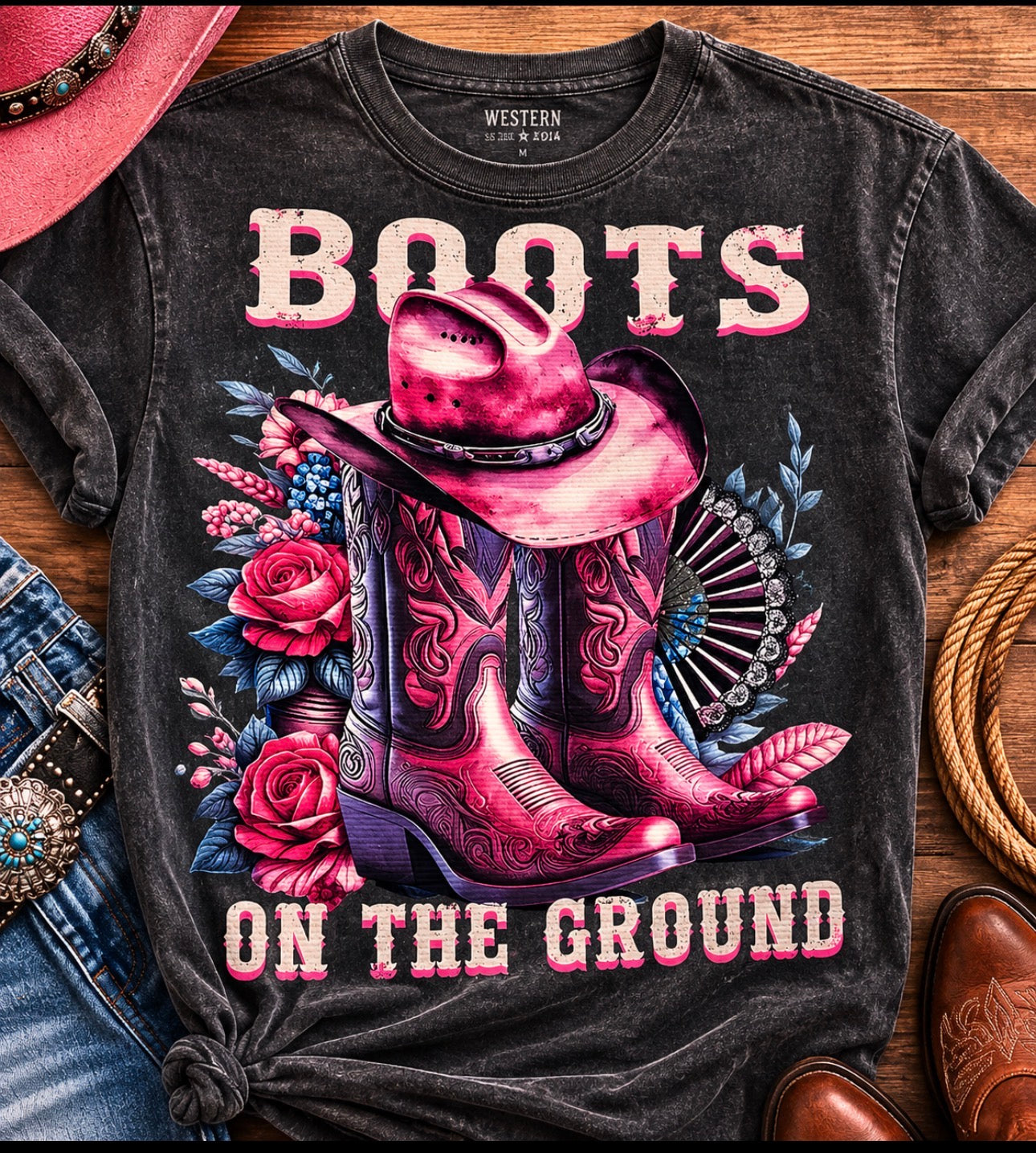 DTF Transfers Boots on the grounds