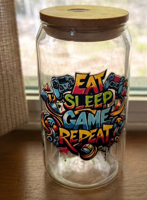 16 ounce gamer glass tumbler