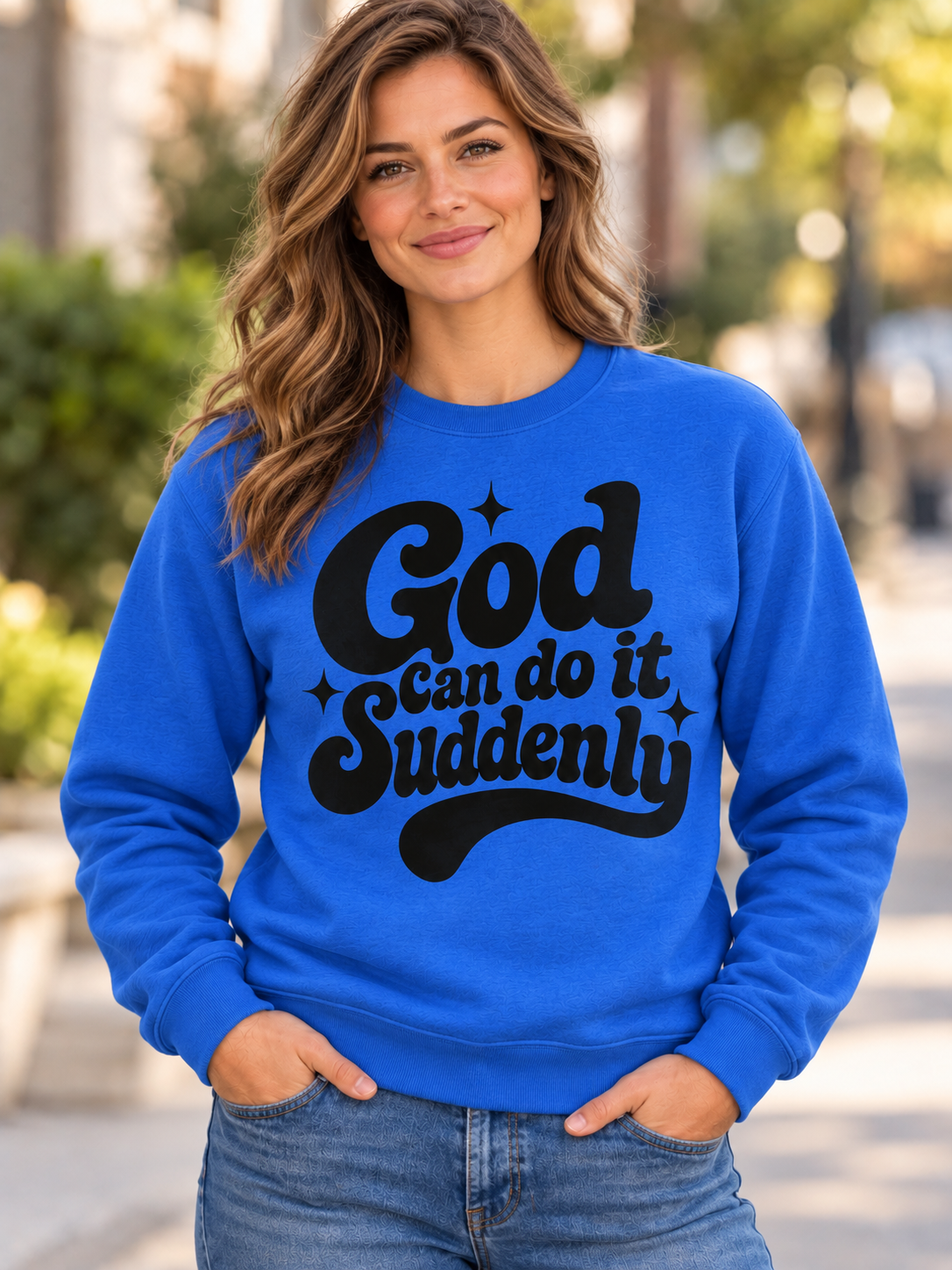 Screen print God can do it suddenly