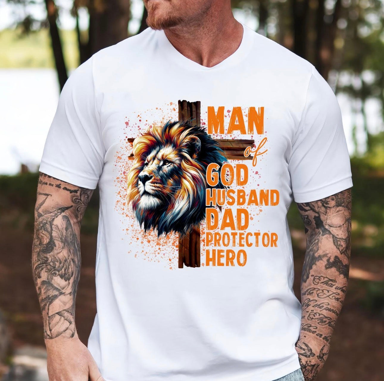 DTF Transfers MAN of God Husband DAD Protector Hero
