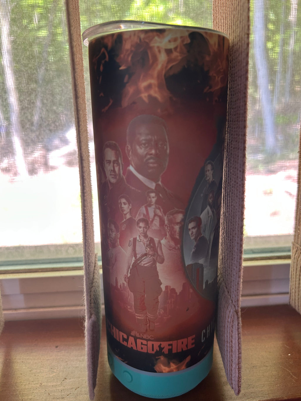 Chicago fire blue tooth Tumbler
