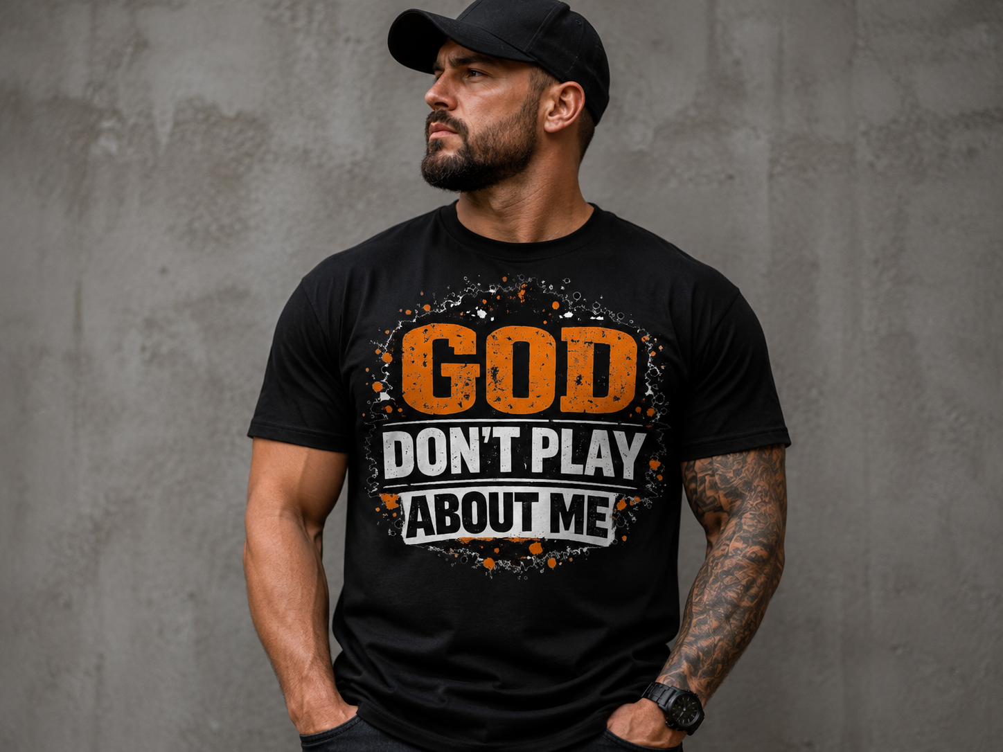 DTF Transfers God Don’t Play about me.