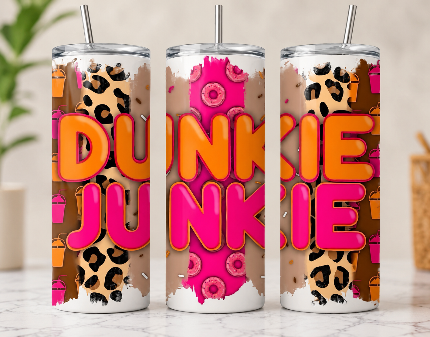 Dunkie Junkie Tumbler straw included