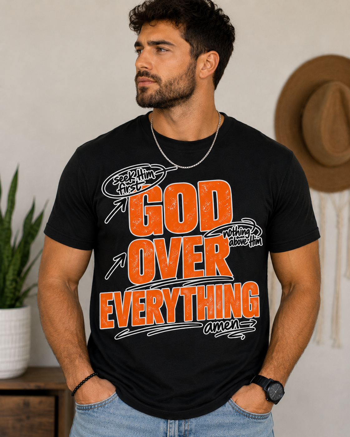 DTF Transfer GOD OVER EVERYTHING