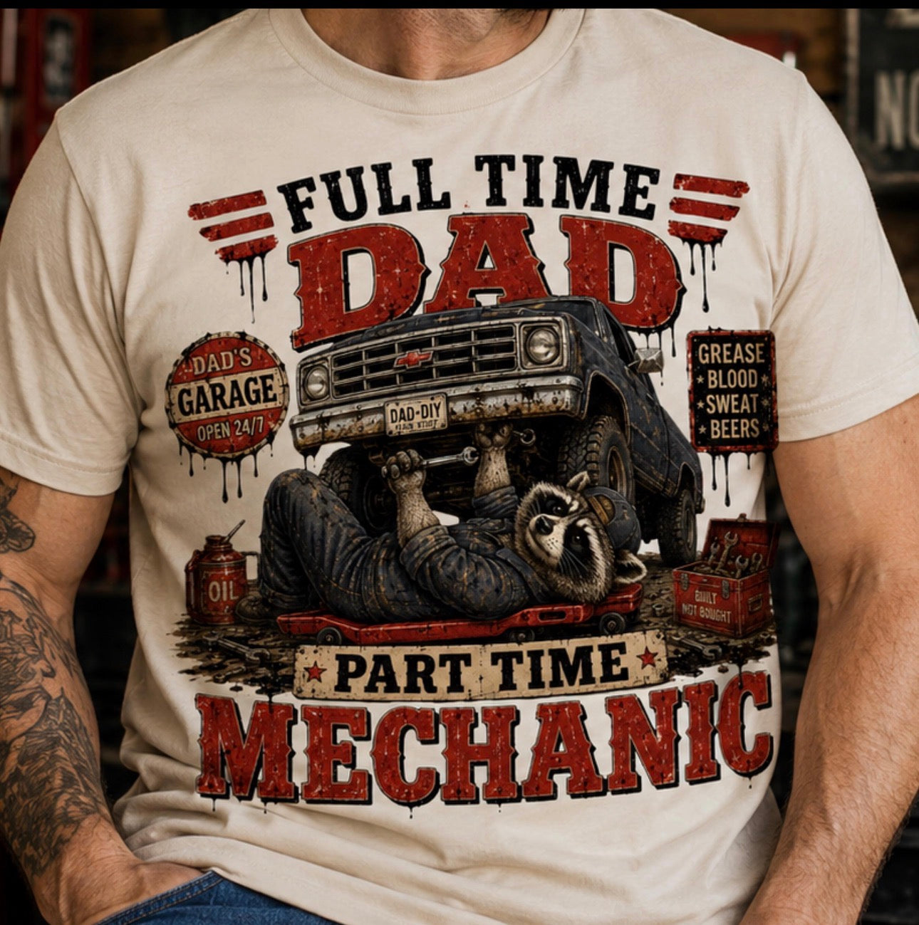 DTF Transfers Full time DAD Part time Mechanic