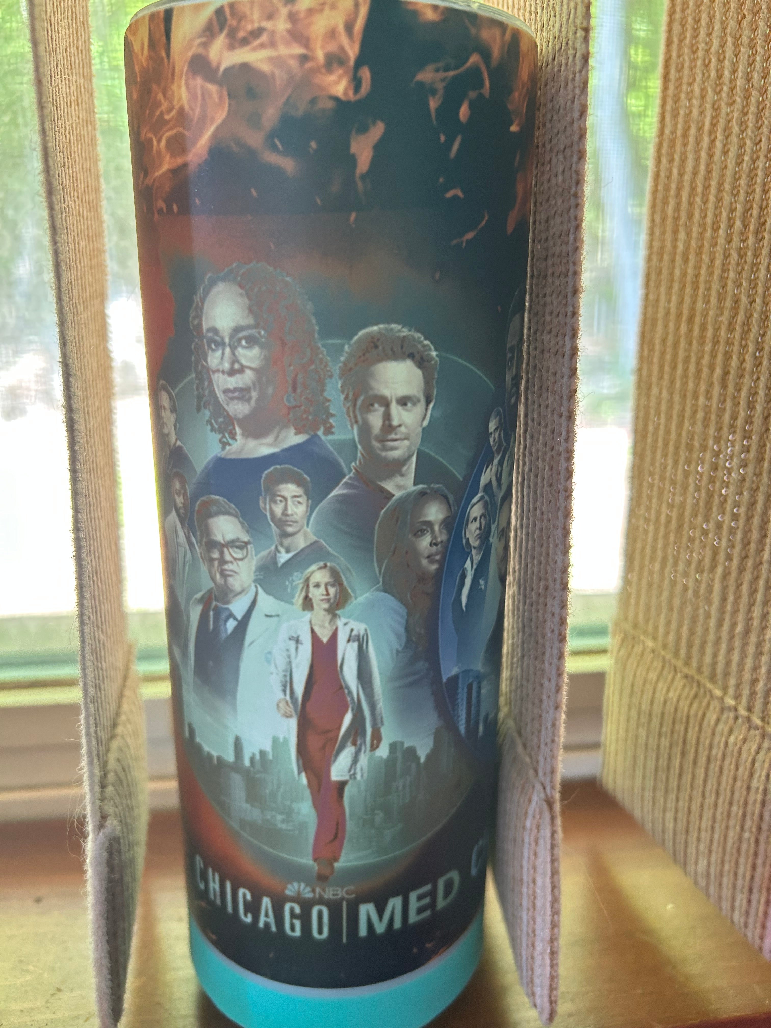 Chicago fire blue tooth Tumbler