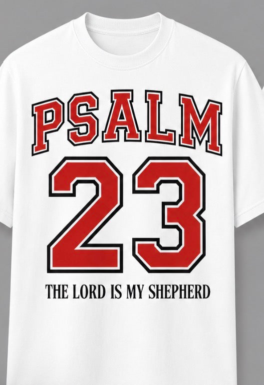 DTF Transfers red and black Psalm 23