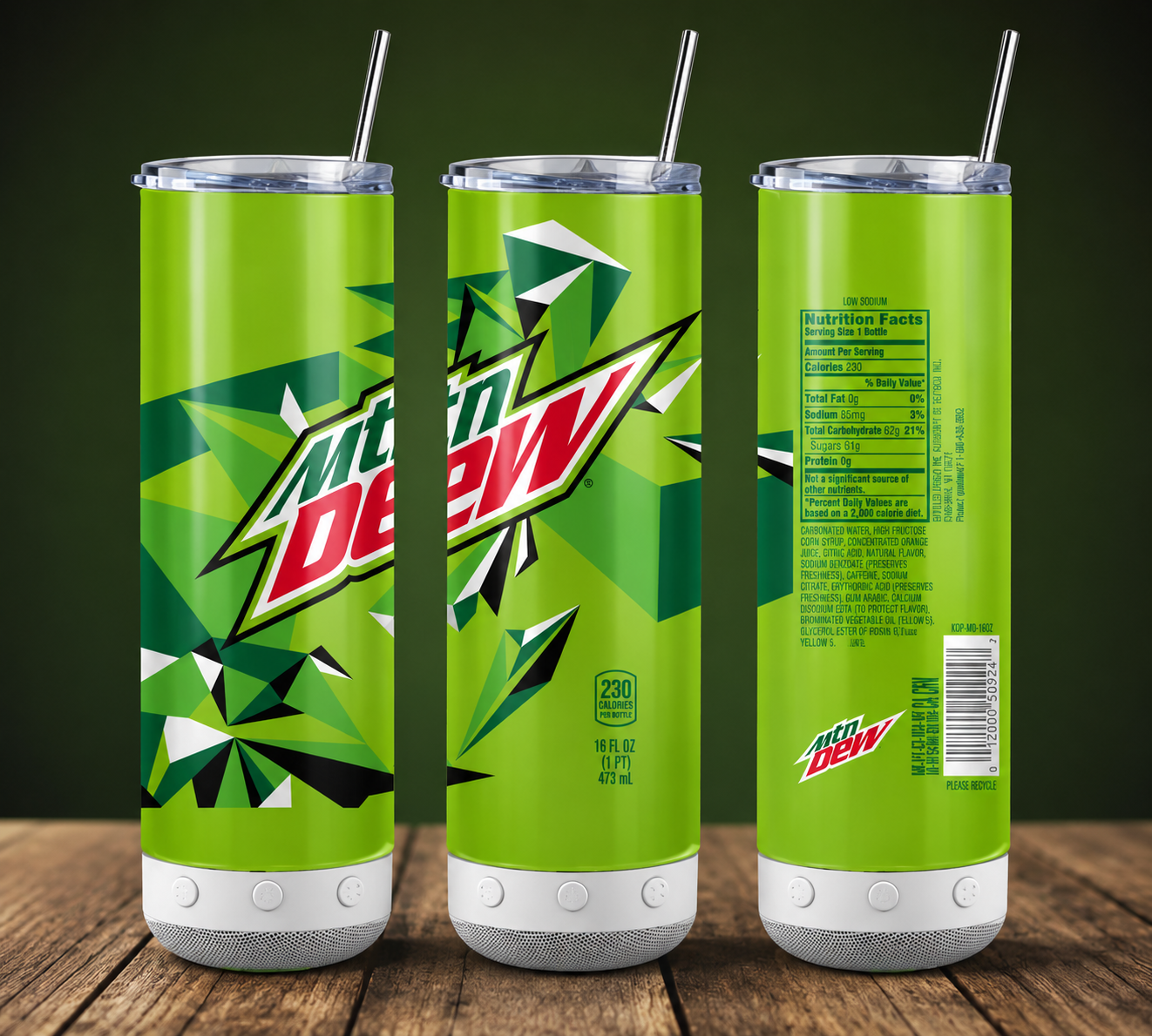 Mountain Dew BLUE TOOTH Tumbler