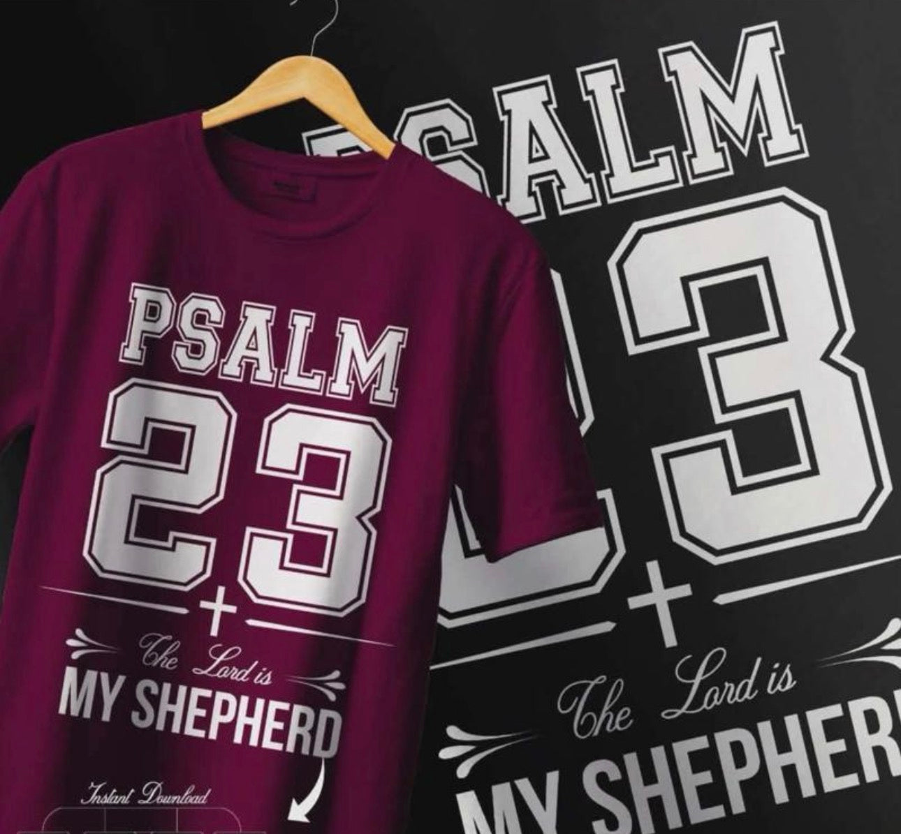 DTF Transfers white Psalm 23